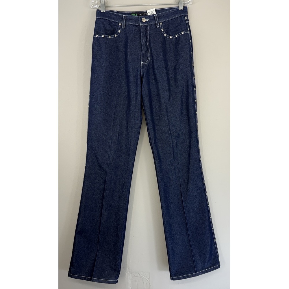 Rockies Bareback Relaxed Fit Jeans 29/9 (29x32.5) Star Studded Cotton/ Polyester